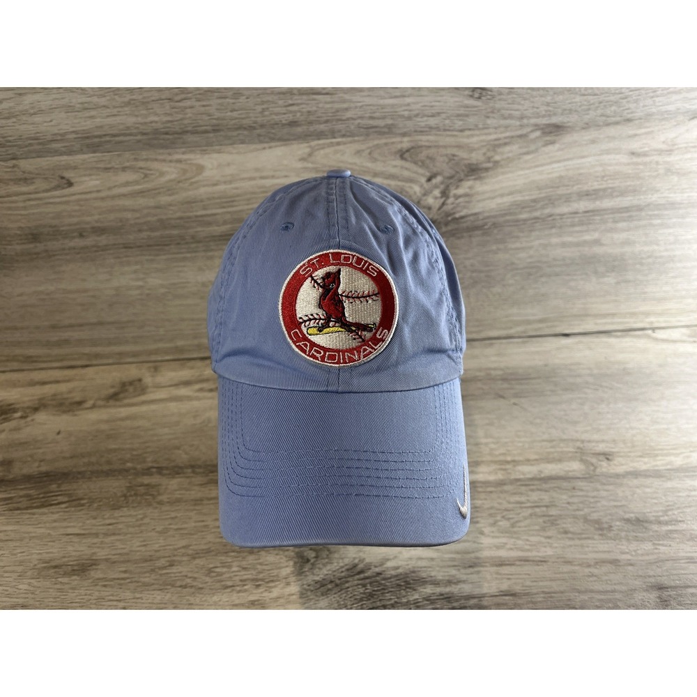 Vintage Nike Team St Louis Cardinals Strapback Hat Cap Blue MLB‎ Baseball